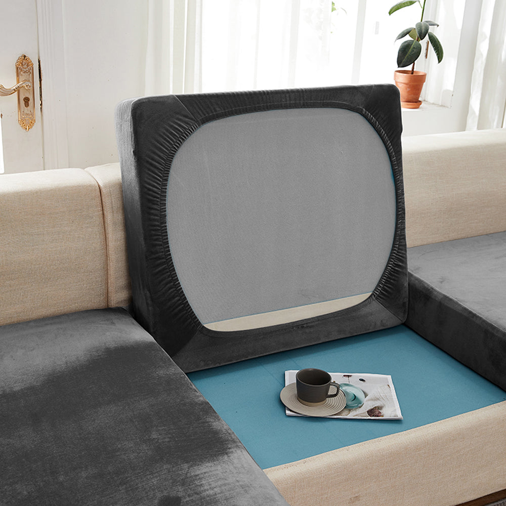 Velvet Sofa Cushion Cover 1/2/3/4 Seats