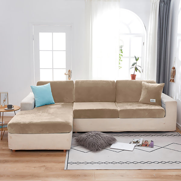 Velvet Sofa Cushion Cover 1/2/3/4 Seats